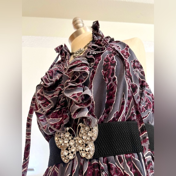 EUC M Purple Blue Dress - Picture 5 of 11